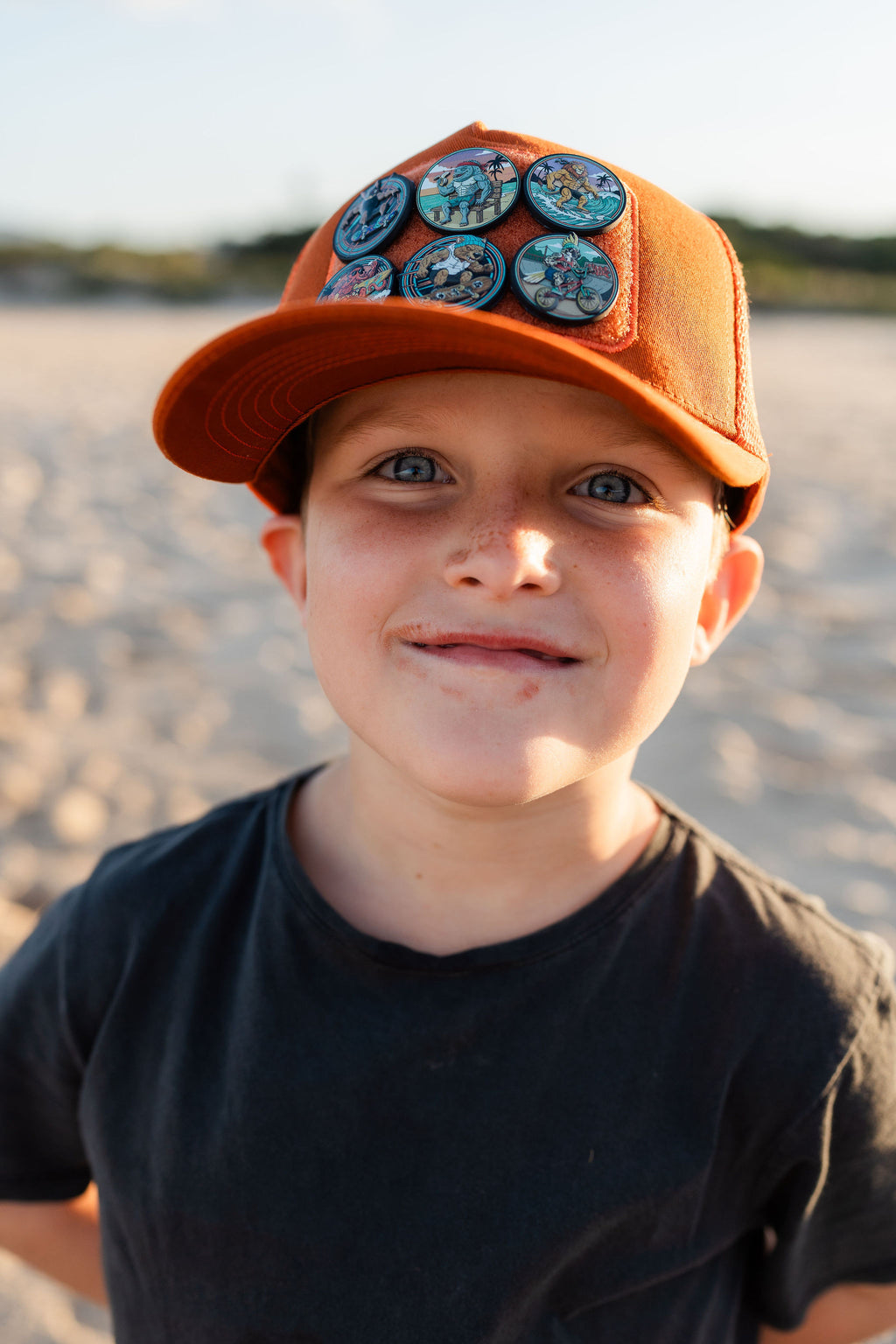 CapCapz Trucker Cap Bundle – Ochre + 6 Mystery Patches