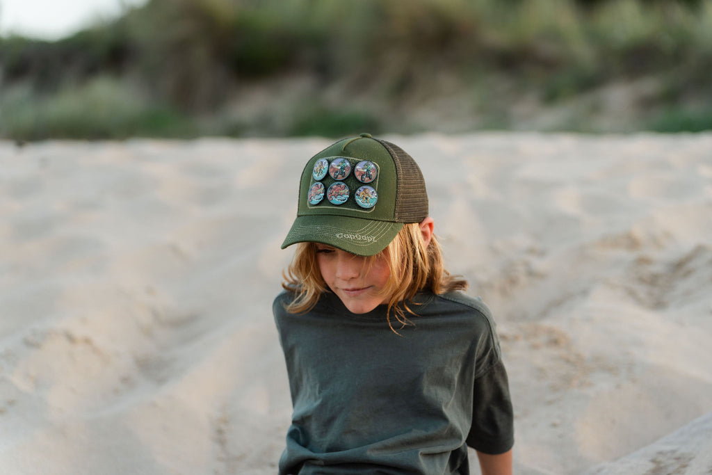 CapCapz Trucker Cap Bundle – Bush + 6 Mystery Patches