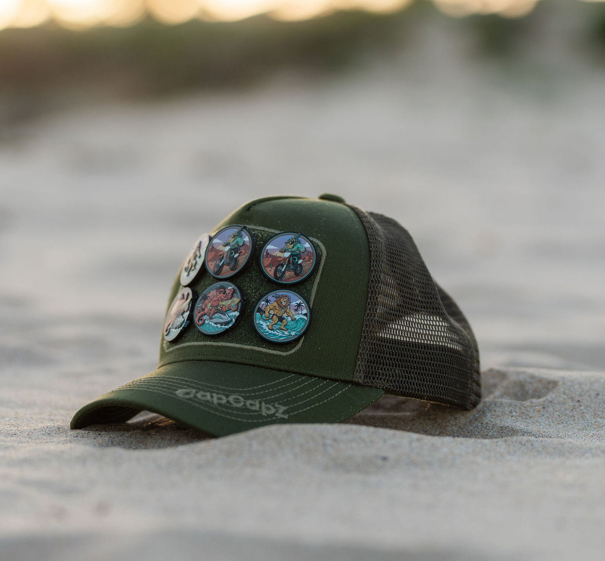 CapCapz Trucker Cap Bundle – Bush + 6 Mystery Patches