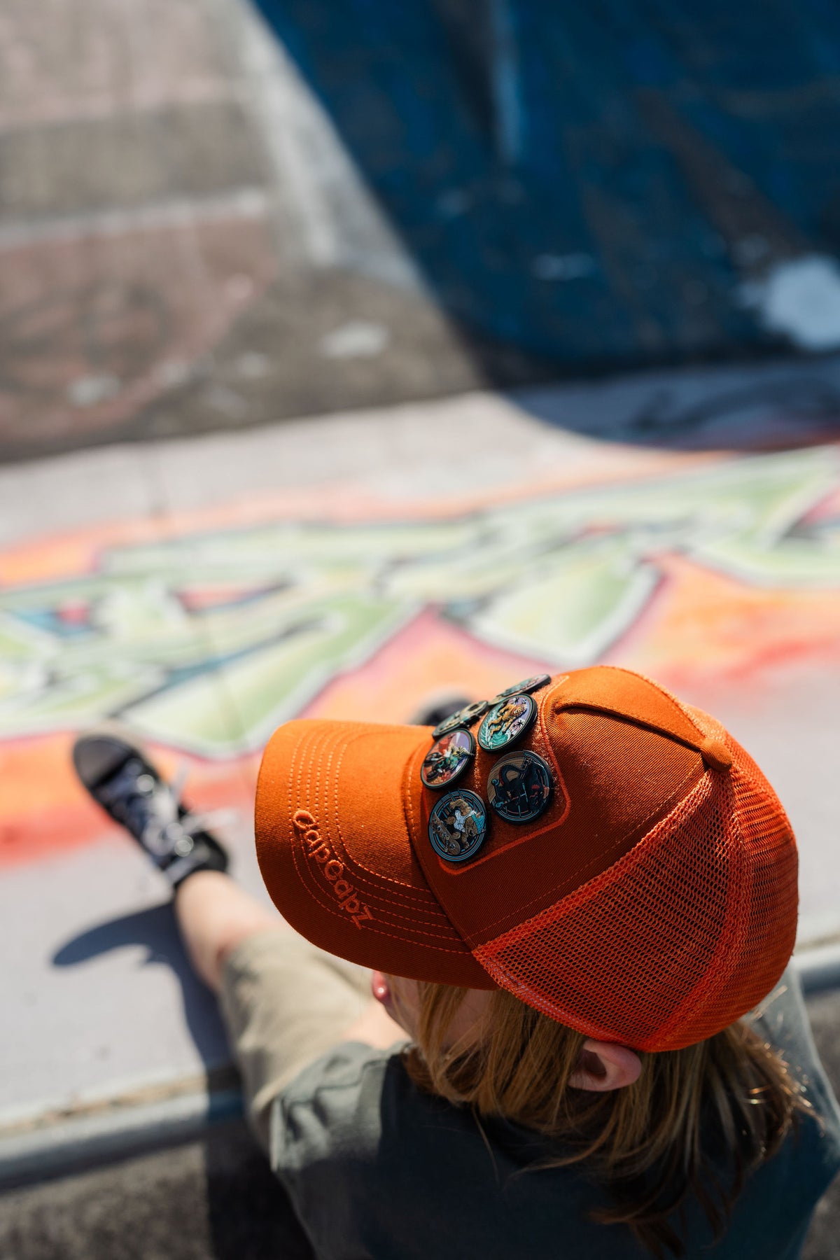 CapCapz Trucker Cap Bundle – Ochre + 6 Mystery Patches