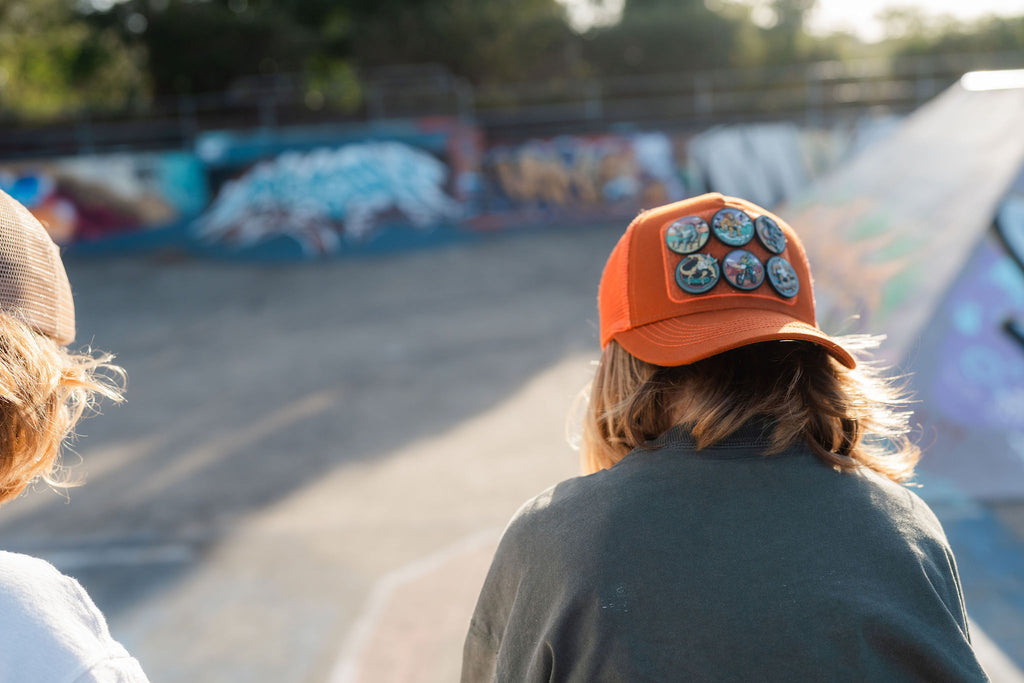 CapCapz Trucker Cap Bundle – Ochre + 6 Mystery Patches
