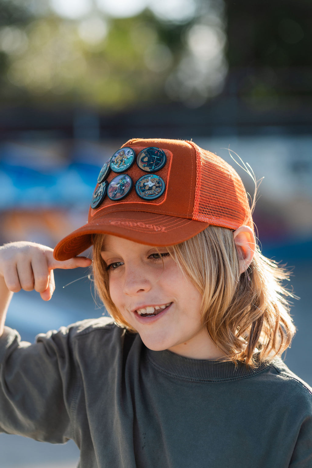 CapCapz Trucker Cap Bundle – Ochre + 6 Mystery Patches